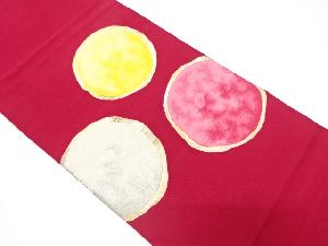 綴れ　万寿菊模様織り出し　名古屋帯